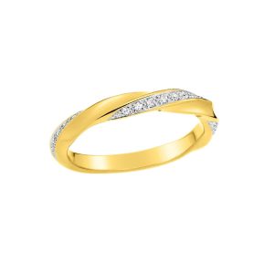 Alliance bicolore et diamants