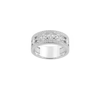 Bague argent et oxydes de zirconium