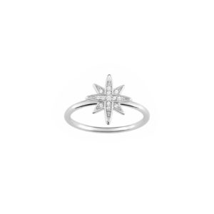 Bague argent et oxydes de zirconium
