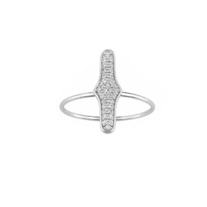 Bague argent et oxydes de zirconium