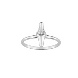 Bague argent et oxydes de zirconium