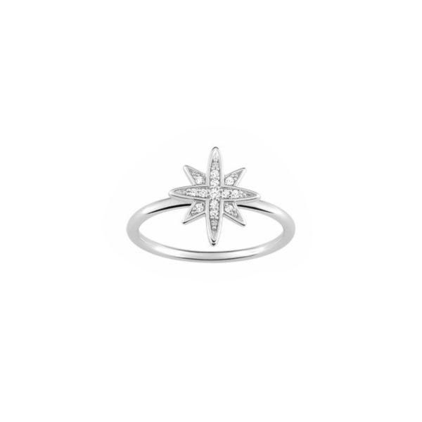 Bague argent et oxydes de zirconium