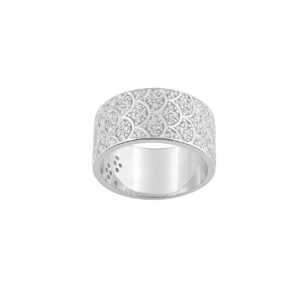 Bague argent et oxydes de zirconium