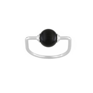 Bague argent et onyx