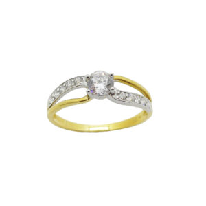 Bague or 750 et oxydes de zirconium