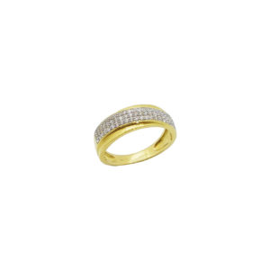 Bague or 750 et oxydes de zirconium