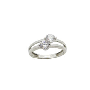 Bague or 750 et oxydes de zirconium
