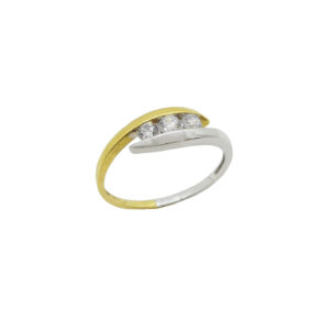 Bague or 750 et oxydes de zirconium