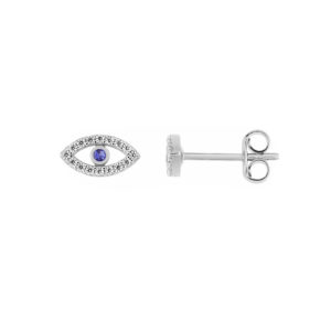 Boucles d’oreilles argent et oxydes de zirconium