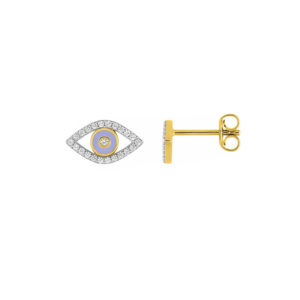 Boucles d’oreilles plaqué or et oxydes de zirconium