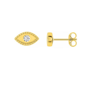 Boucles d’oreilles plaqué or et oxyde de zirconium