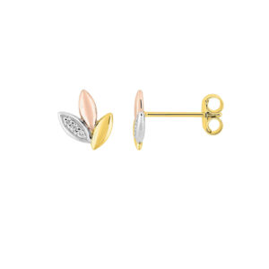Boucles d’oreilles or 750 et diamants