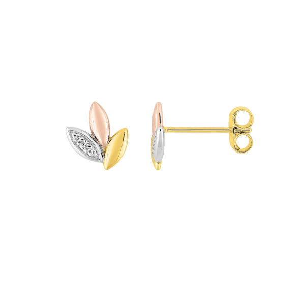 Boucles d’oreilles or 750 et diamants