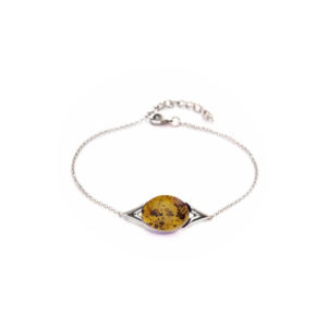 Bracelet argent et ambre