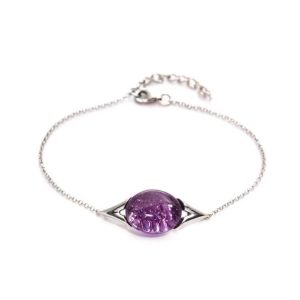 Bracelet argent et améthyste