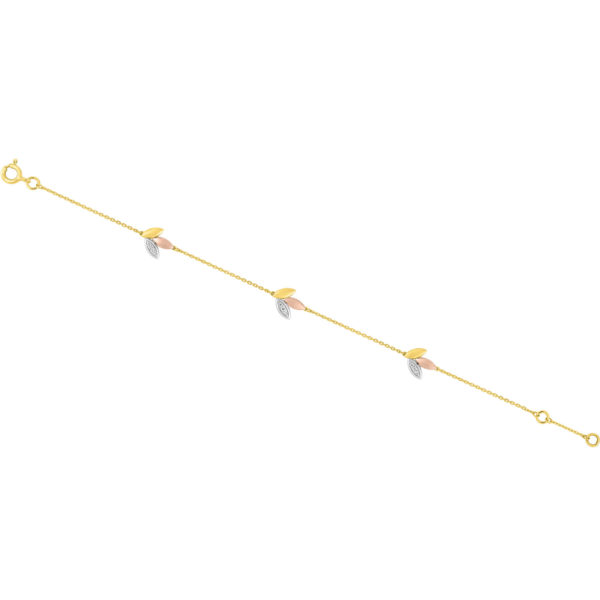 Bracelet or 750 et diamants