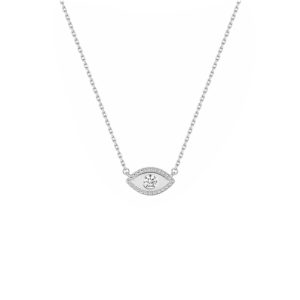 Collier argent et oxyde de zirconium