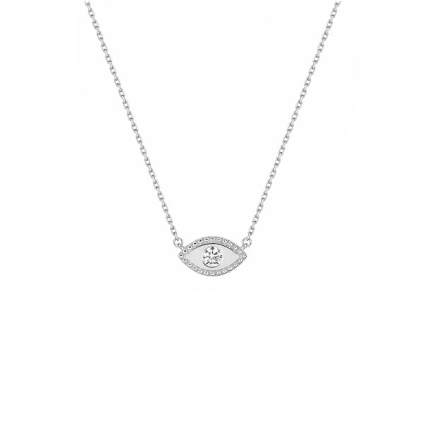 Collier argent et oxyde de zirconium