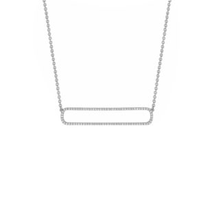 Collier argent et oxydes de zirconium