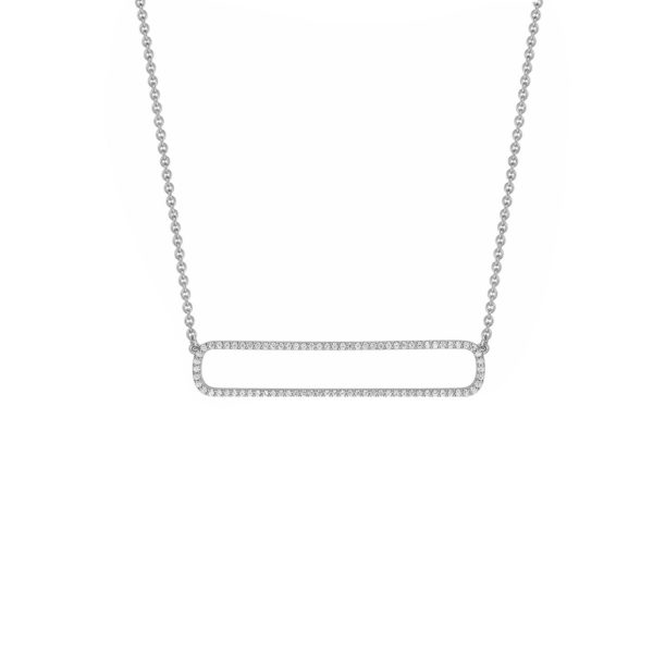 Collier argent et oxydes de zirconium