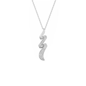 Collier argent et oxydes de zirconium