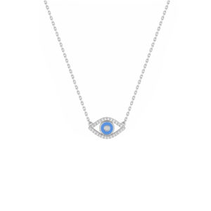 Collier argent et oxydes de zirconium