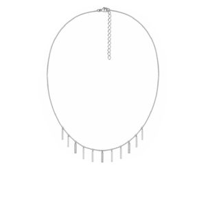 Collier argent et oxydes de zirconium