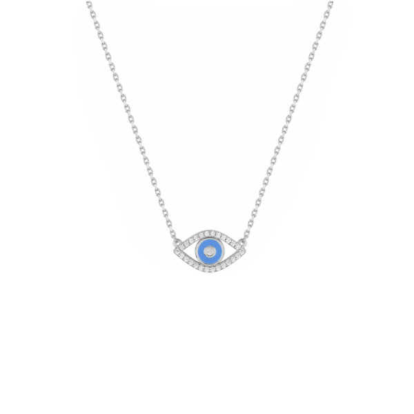 Collier argent et oxydes de zirconium