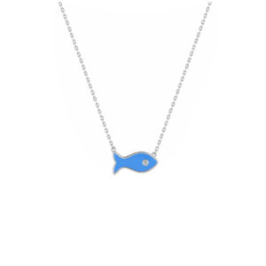 Collier argent et oxyde de zirconium