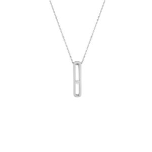 Collier argent et oxyde de zirconnium