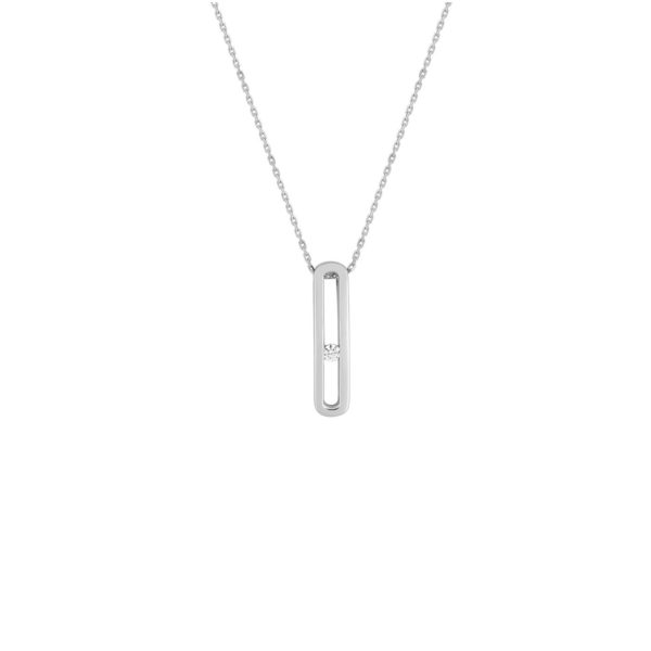 Collier argent et oxyde de zirconnium