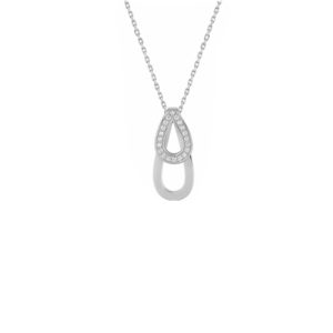 Collier argent et oxydes de zirconium
