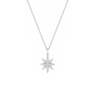 Collier argent et oxydes de zirconium
