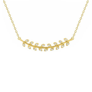 Collier plaqué or et oxydes de zirconium
