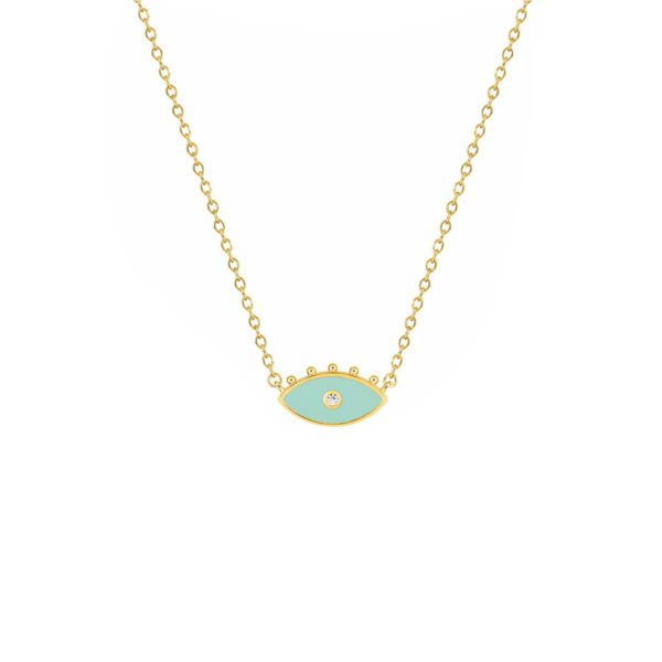 Collier plaqué or et oxyde de zirconium