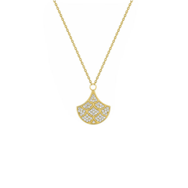 Collier plaqué or et oxydes de zirconium
