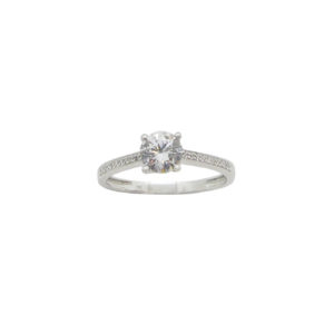 Bague or 750 et oxydes de zirconium