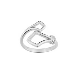 Bague argent et oxydes de zirconium