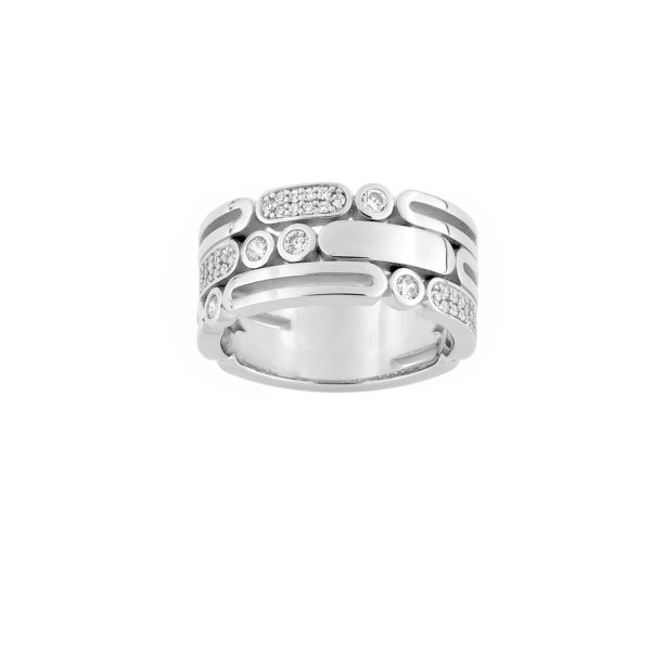 Bague argent et oxydes de zirconium