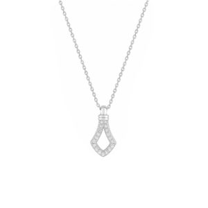 Collier argent et oxydes de zirconium