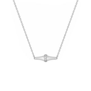 Collier argent et oxydes de zirconium