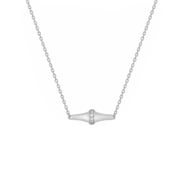 Collier argent et oxydes de zirconium
