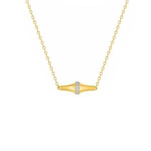 Collier plaqué or et oxydes de zirconium
