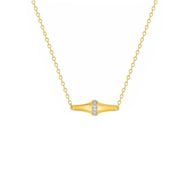 Collier plaqué or et oxydes de zirconium
