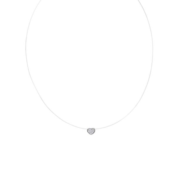 Collier argent et oxydes de zirconium