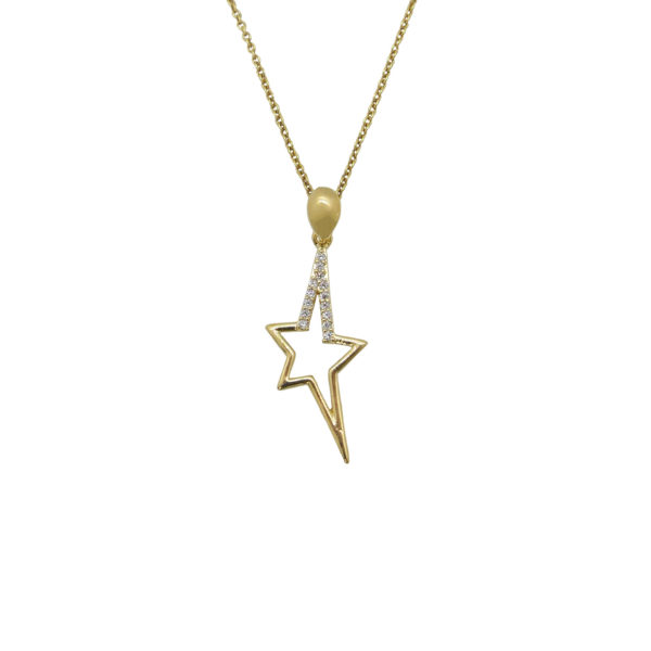 Collier plaqué or et oxydes de zirconium