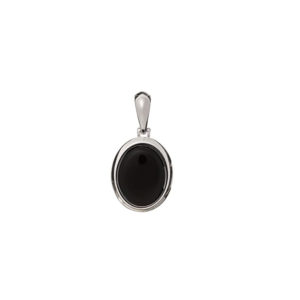 Pendentif argent et agate noire