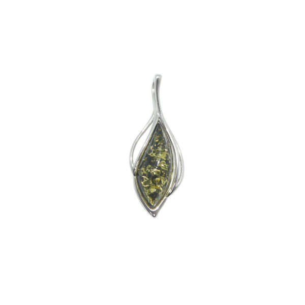 Pendentif argent et ambre