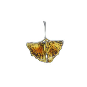 Pendentif argent et ambre