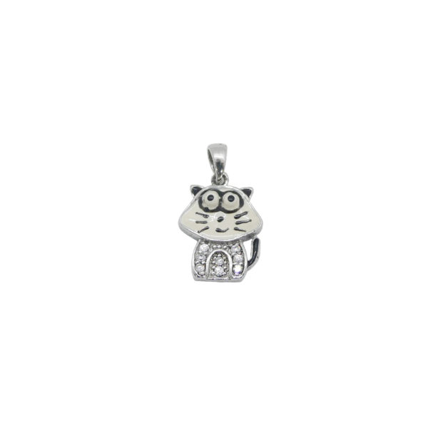 Pendentif argent et oxydes de zirconium